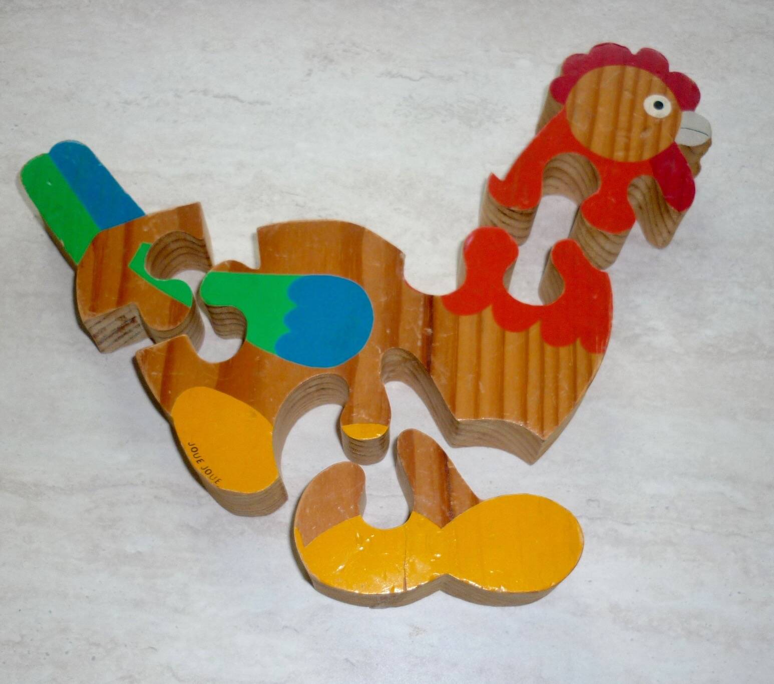 4 piece wooden hen puzzle