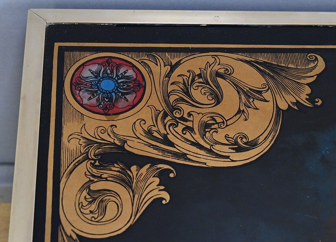 Grande table basse échiquier en acajou, goût Jansen – 2ème partie XXe