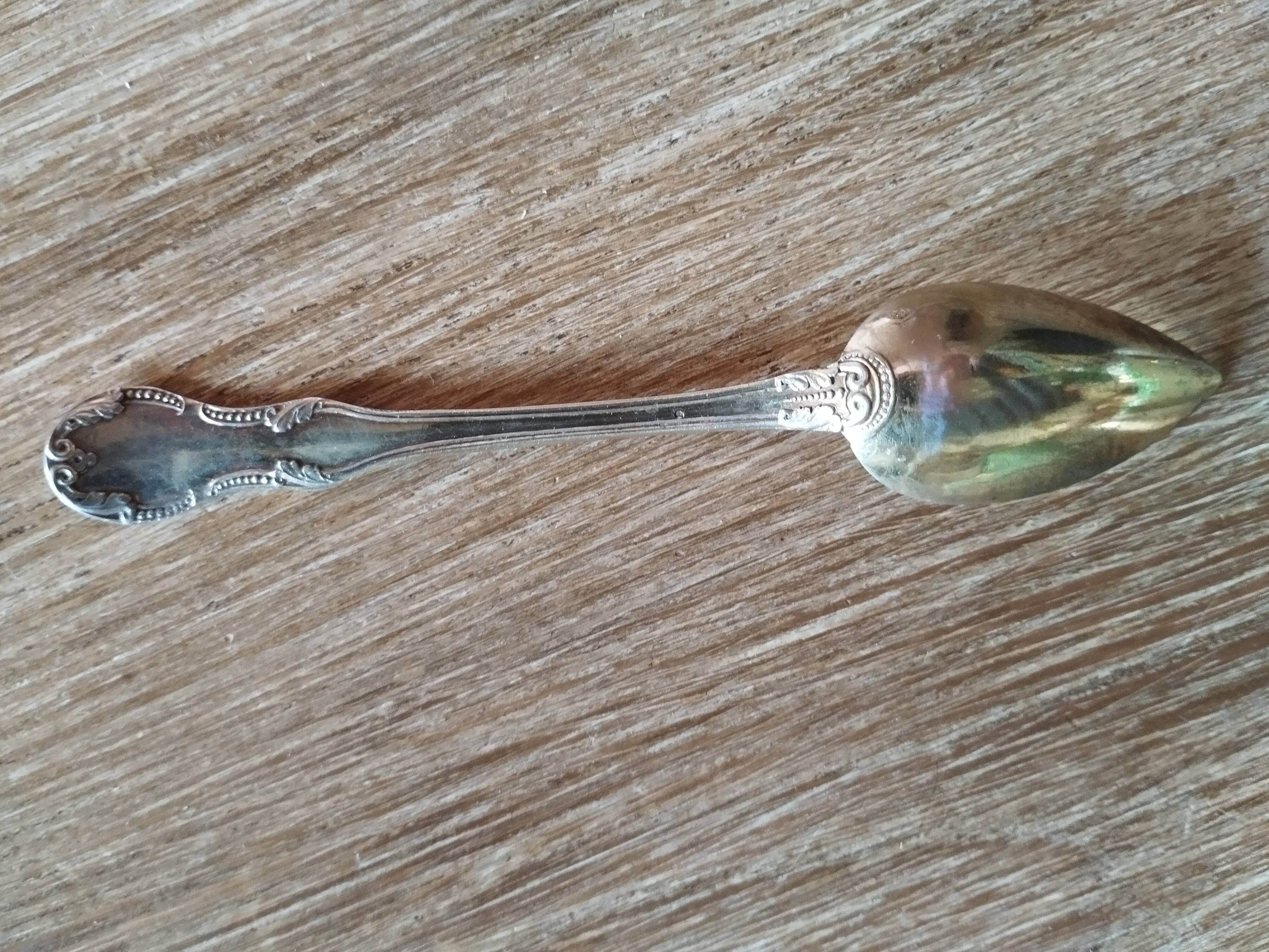 box of 12 vermeil dessert spoons