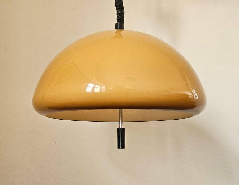Midcentury Rare Pendant Guzzini, Luigi Massoni, Italy, 1970s