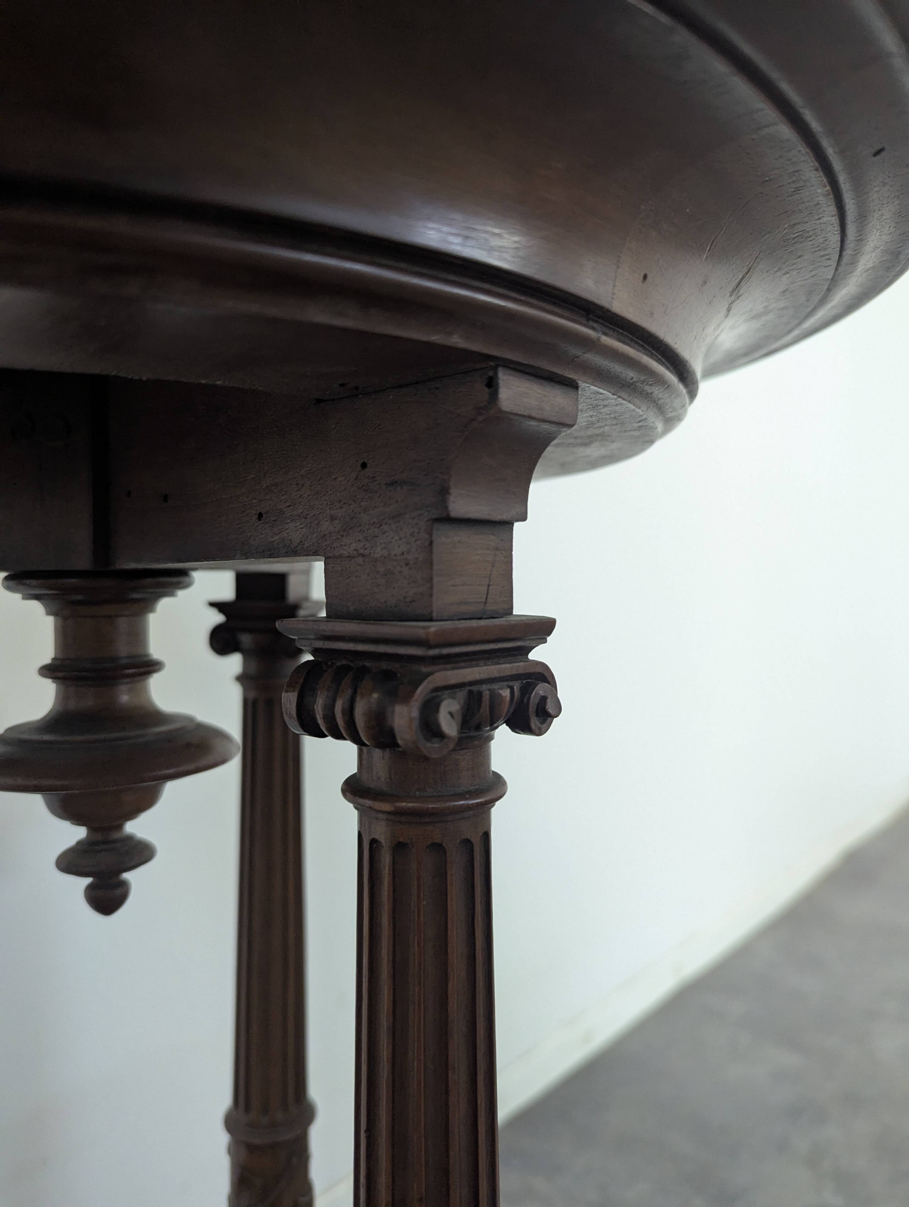 Walnut pot stand table