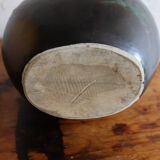 Flamed stoneware vase signed