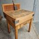Vintage block butcher table beech kitchen island 74 x 81 cm