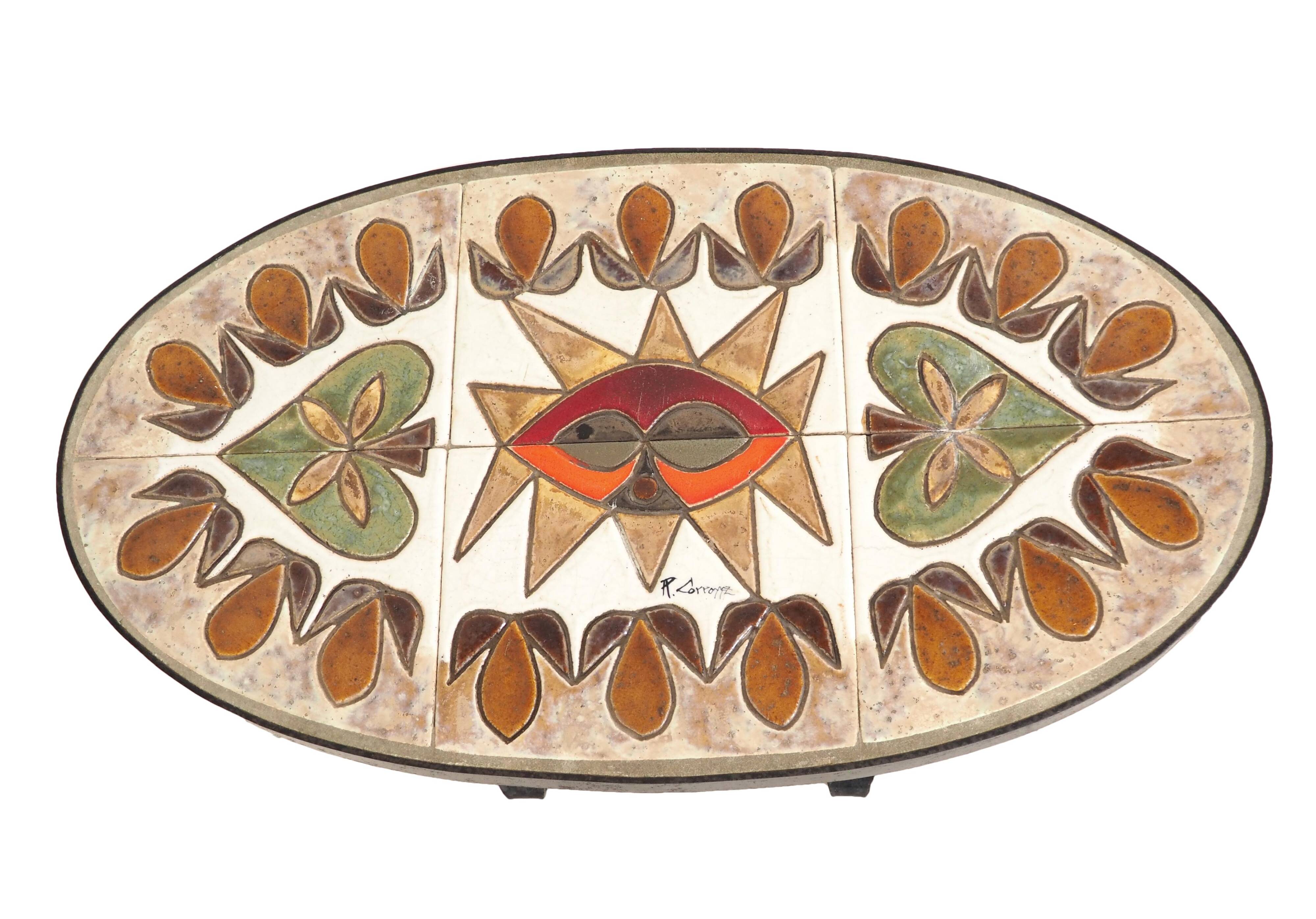 R. Corroyez ceramic coffee table