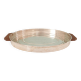 Art Deco silver-plated oval tray