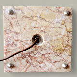 Sculptural lamp in marble and chrome - Modernist Art Deco style