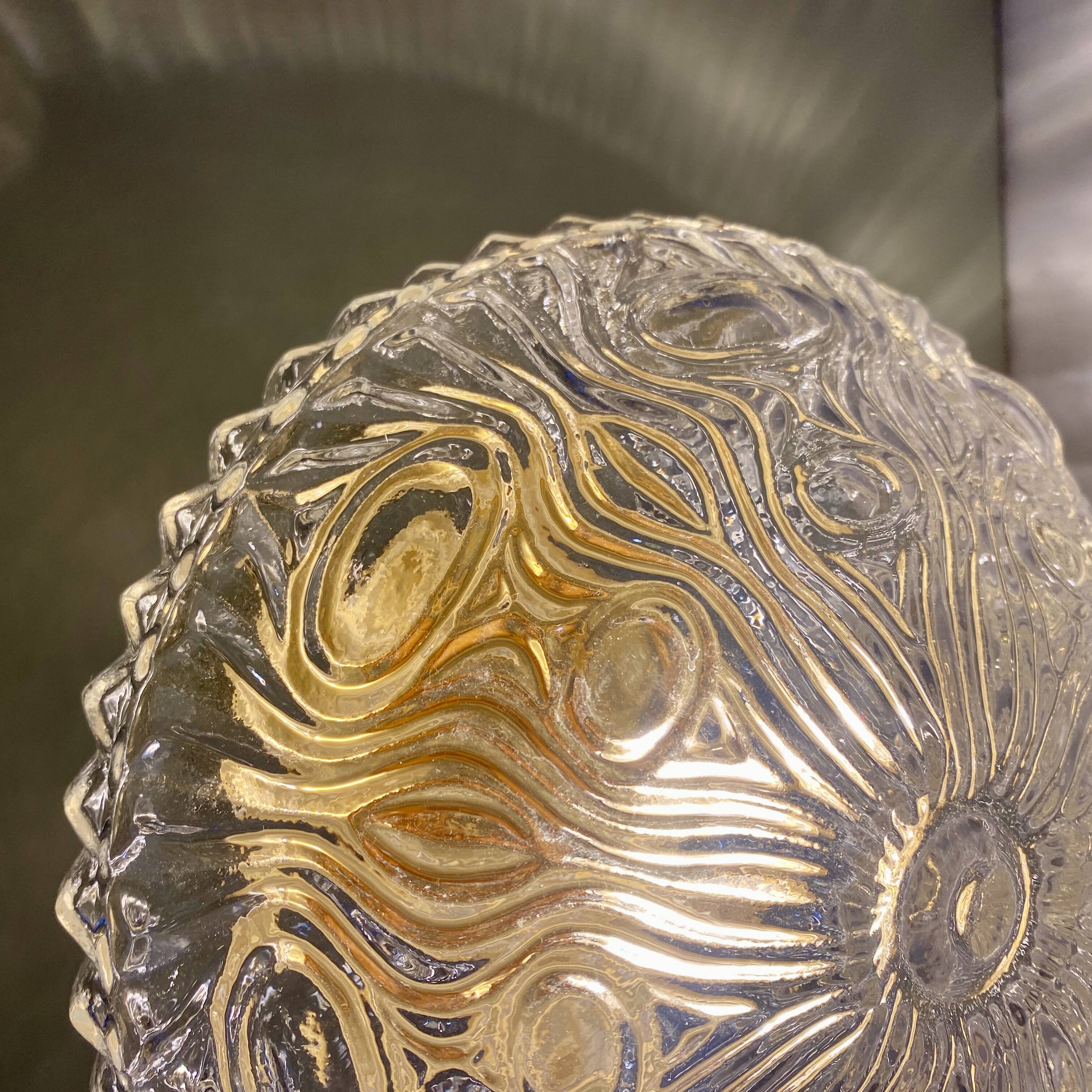 Vintage round glass wall or ceiling light globe