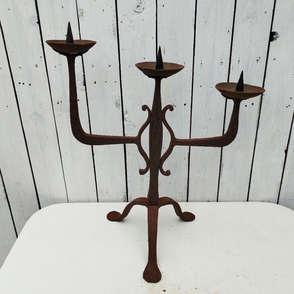Candle holder pique candle candle 3 branches wrought iron