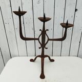 Candle holder pique candle candle 3 branches wrought iron