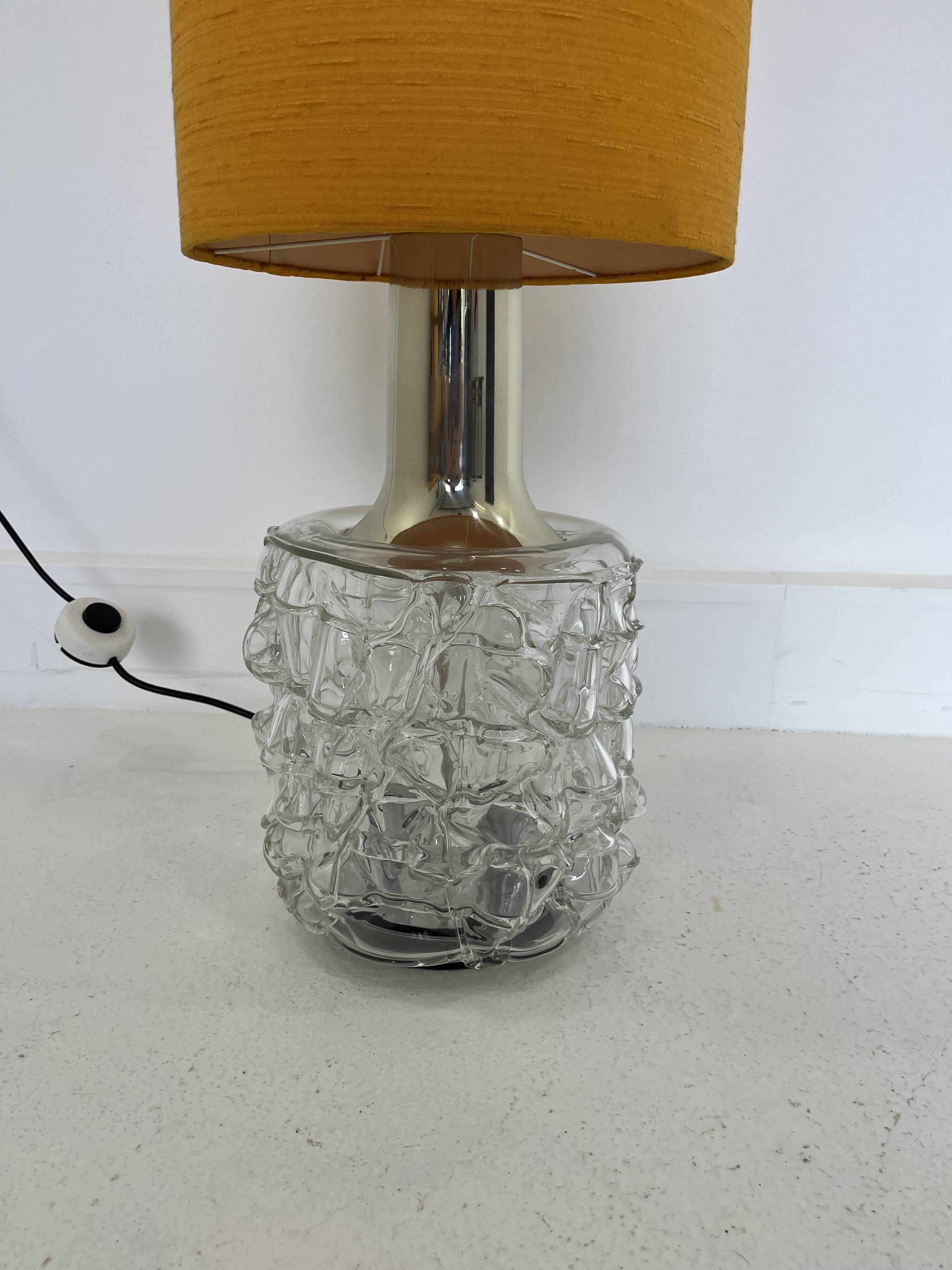 Lampe vintage en verre bulle et chrome de Doria Leuchten, Allemagne, années 1960.