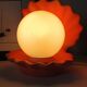 Vintage ceramic seashell lamp
