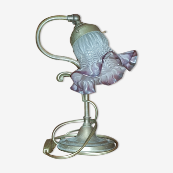 Lampe decorative pied laiton fin XlXème