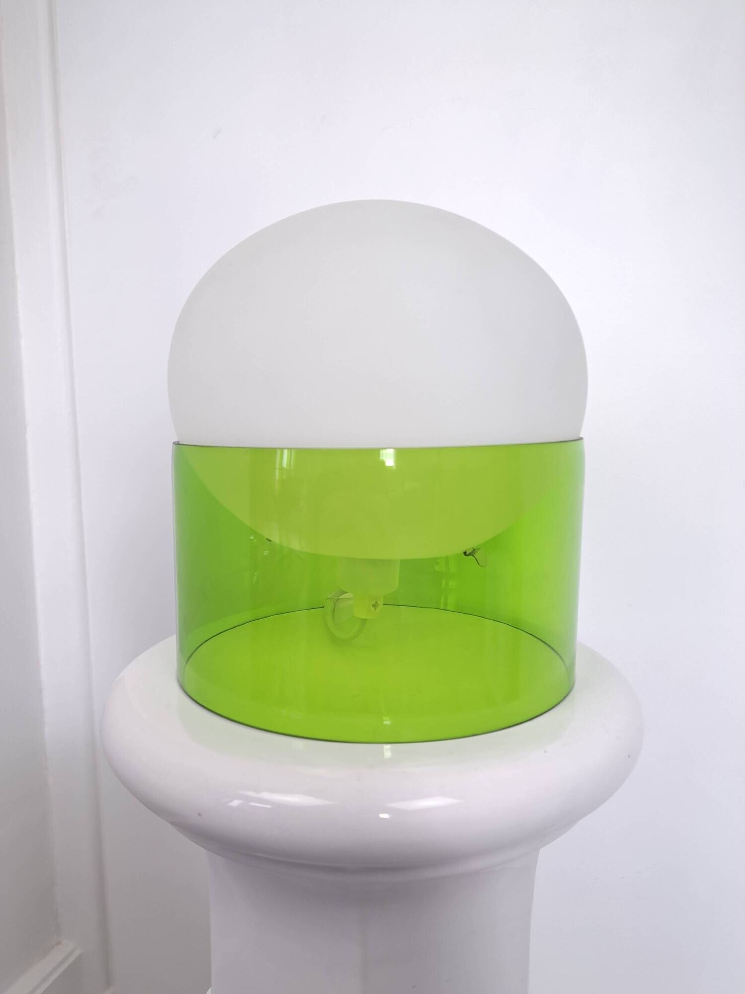 UFO glass globe lamp from Ikea vintage space age dlg by Joe Colombo