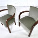 Pair of armchairs art deco 30/40 in wood and velvet