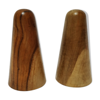 Salière et poivrier en bois