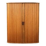 Grocery cabinet with curtain