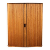Grocery cabinet with curtain