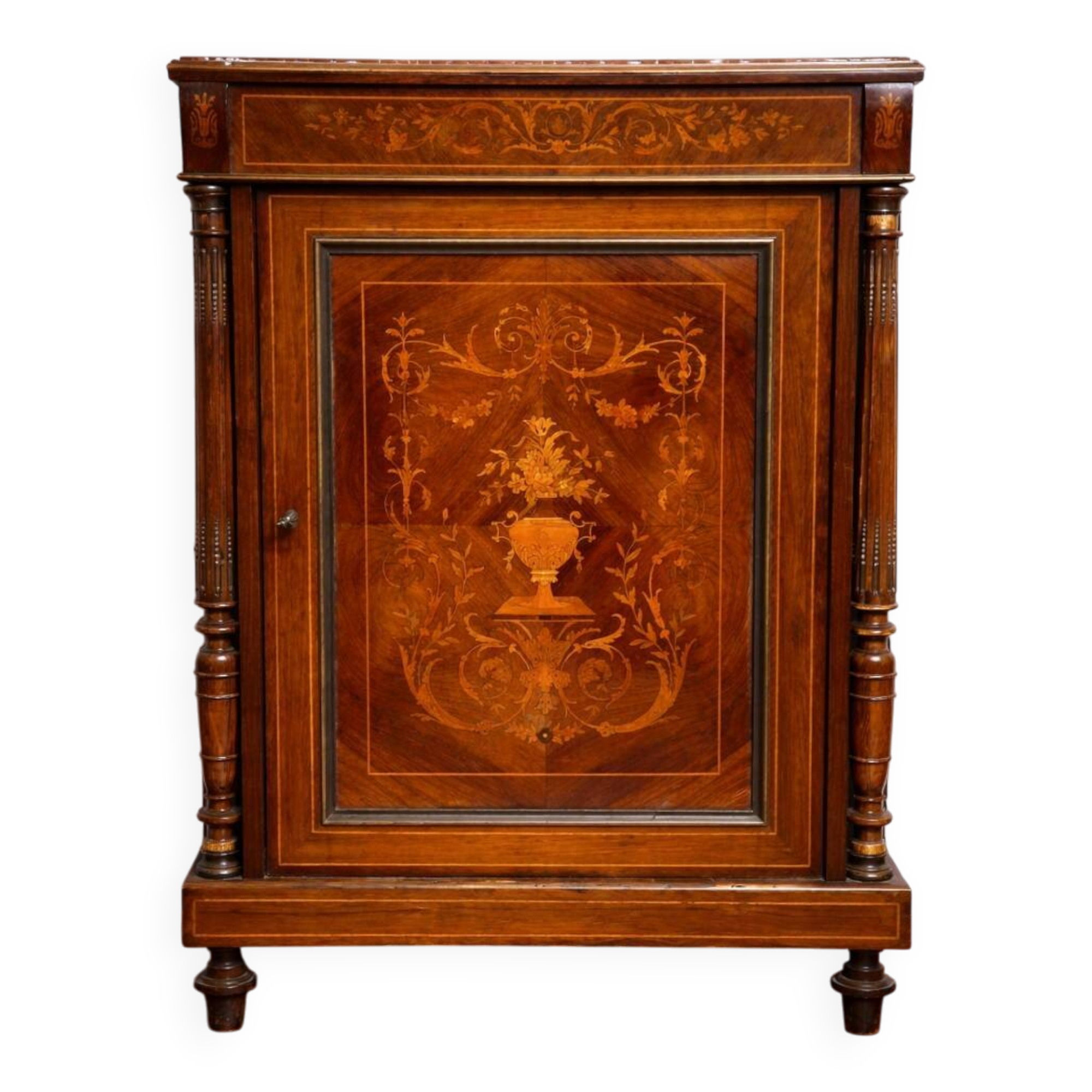 Support furniture inlaid with precious wood (Boulle style), Napoleon II period.