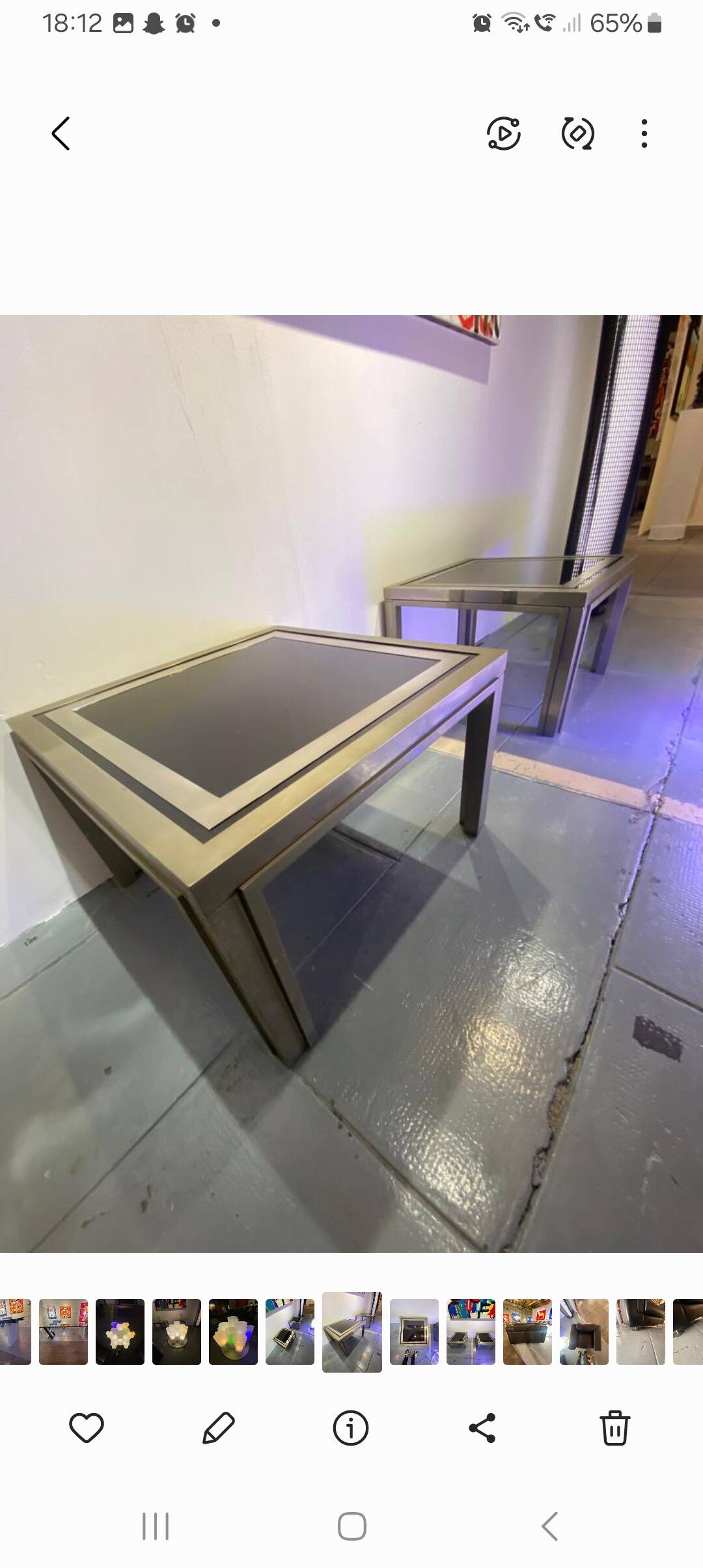 Pair of Italian coffee tables Designer Giacomo Sinopoli in very good condition