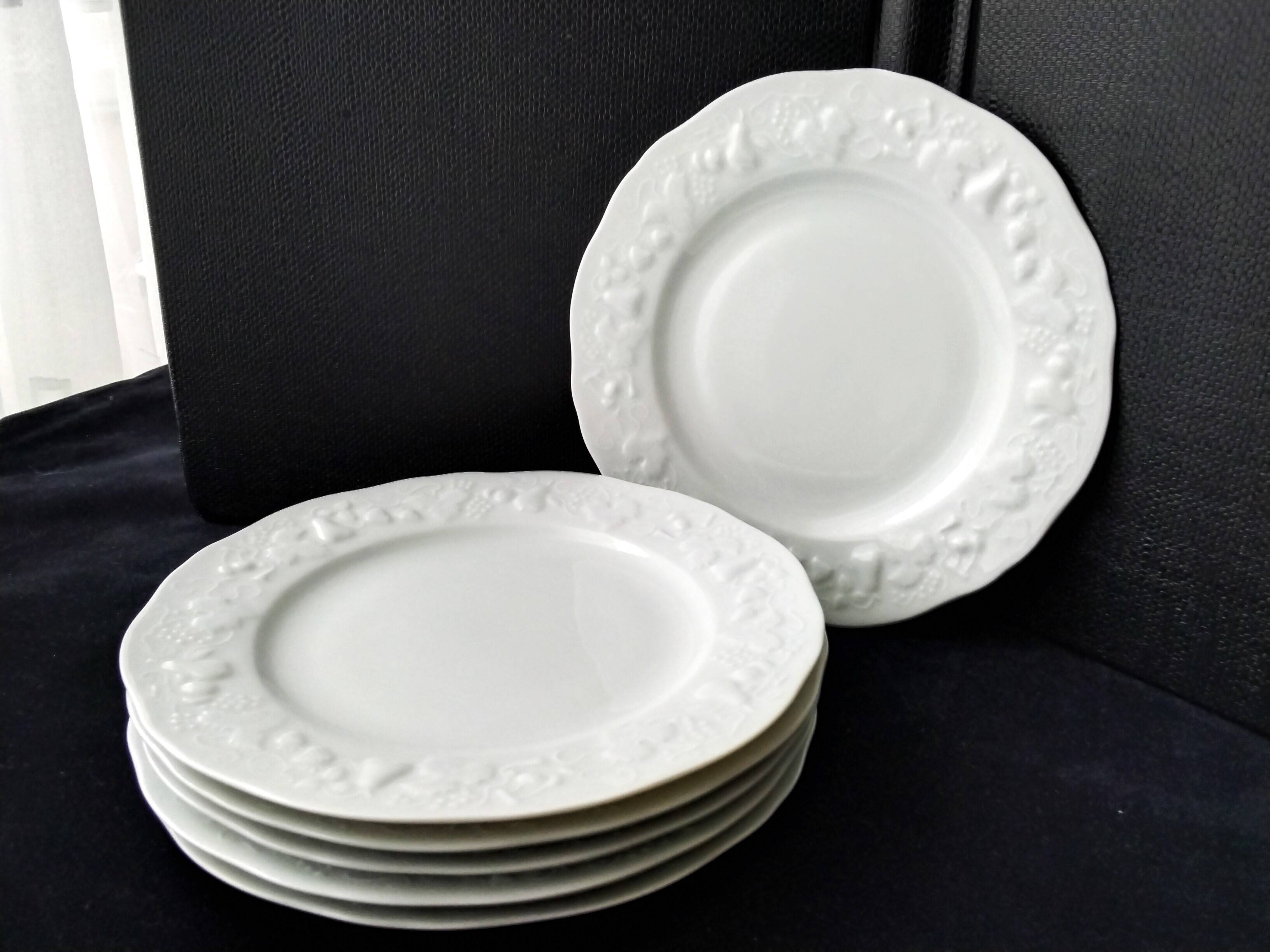 6 Assiettes plates Limoges  Ph. Deshoulières  Modèle California