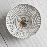 Openwork porcelain fruit bowl.