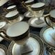 Coffee service for 12 cups Empire, Limoges porcelain, brand "A.F.", circa