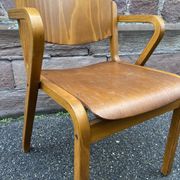 vintage Scandinavian wooden office armchair