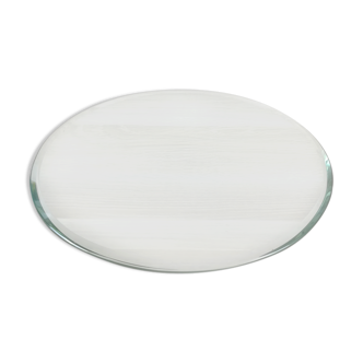Mirror beveled round top