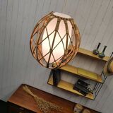 Vintage rattan pendant light