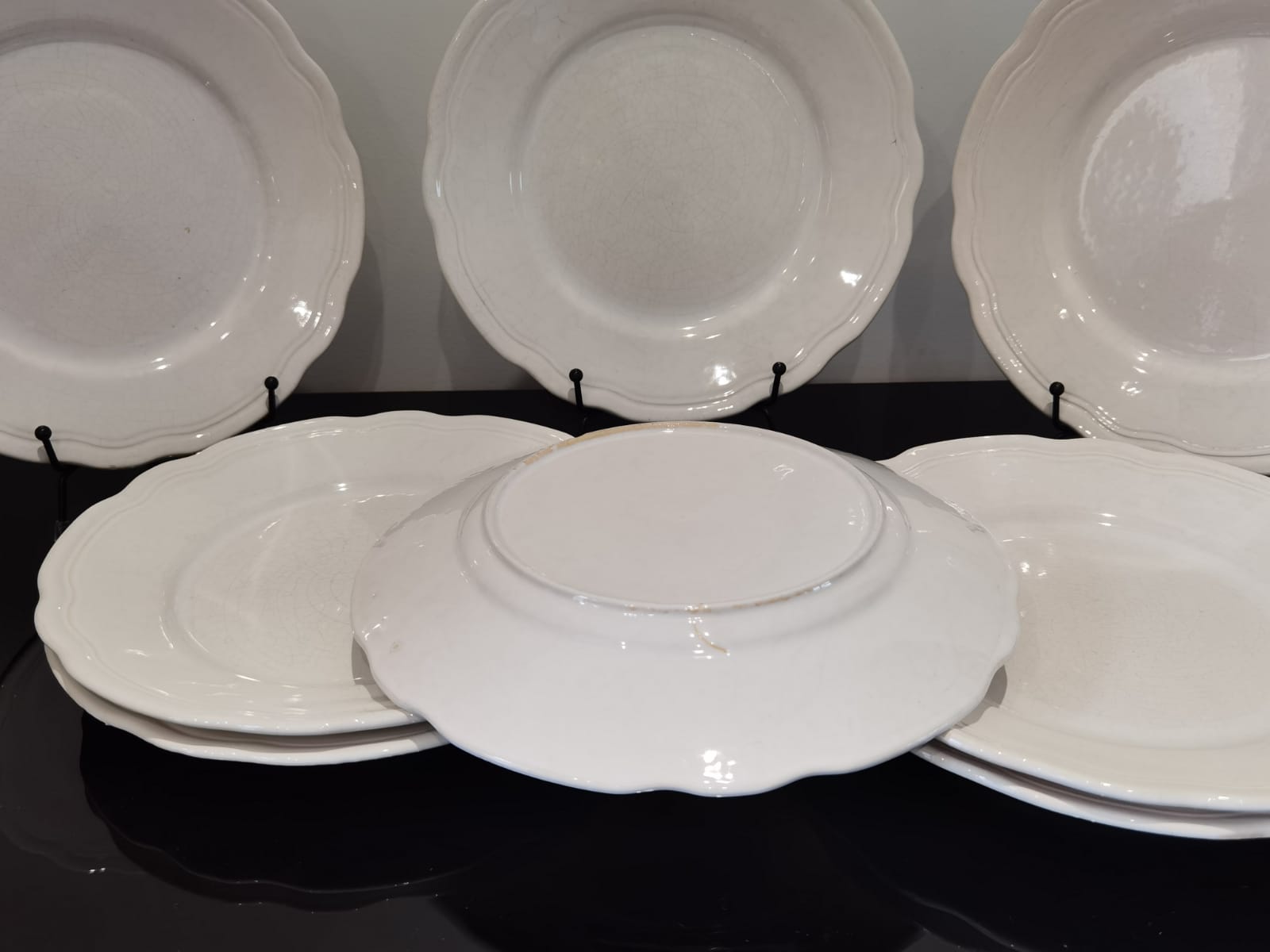 Flat plates 24.5cm Sarreguemines France