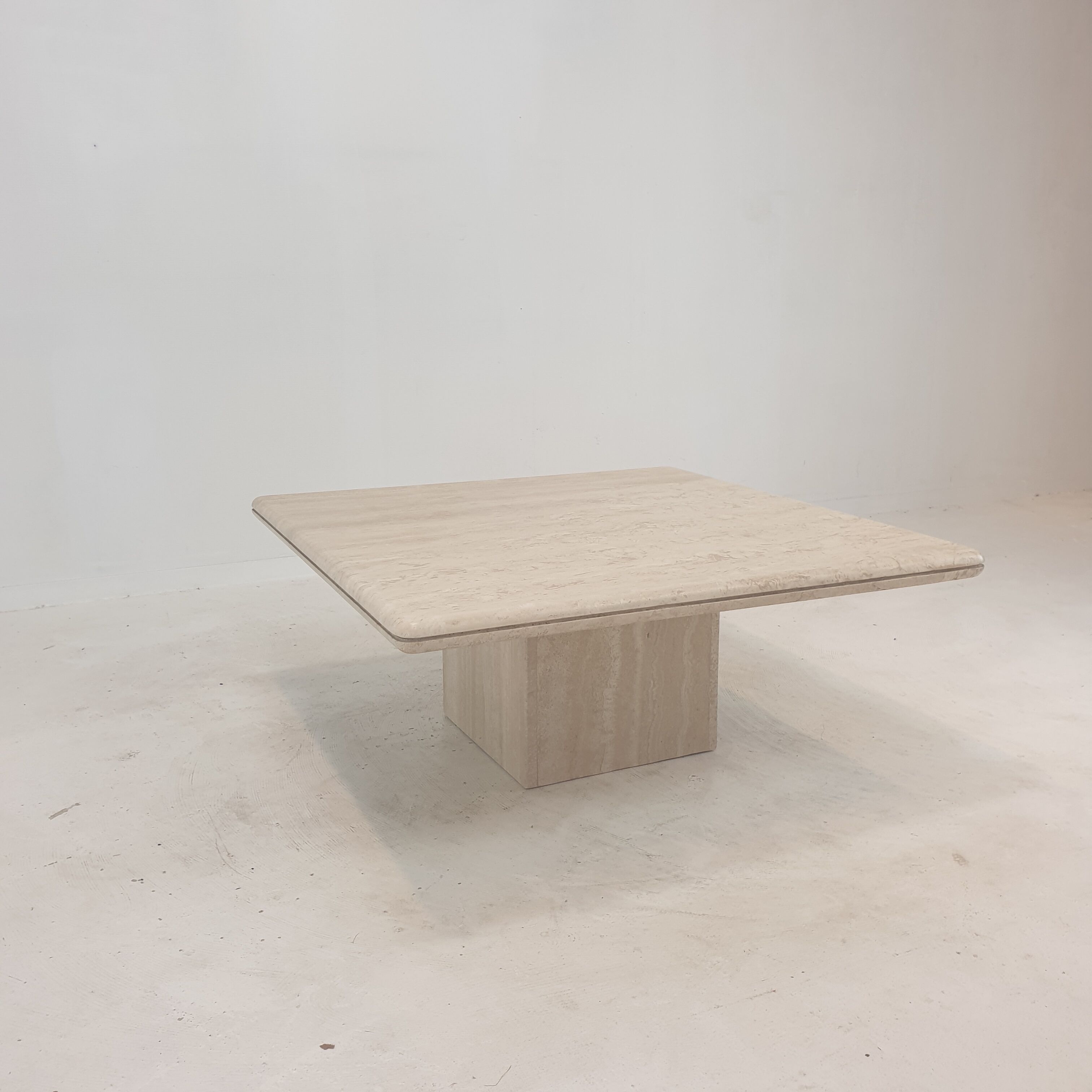 Italian Travertine Coffee Table, 1980's