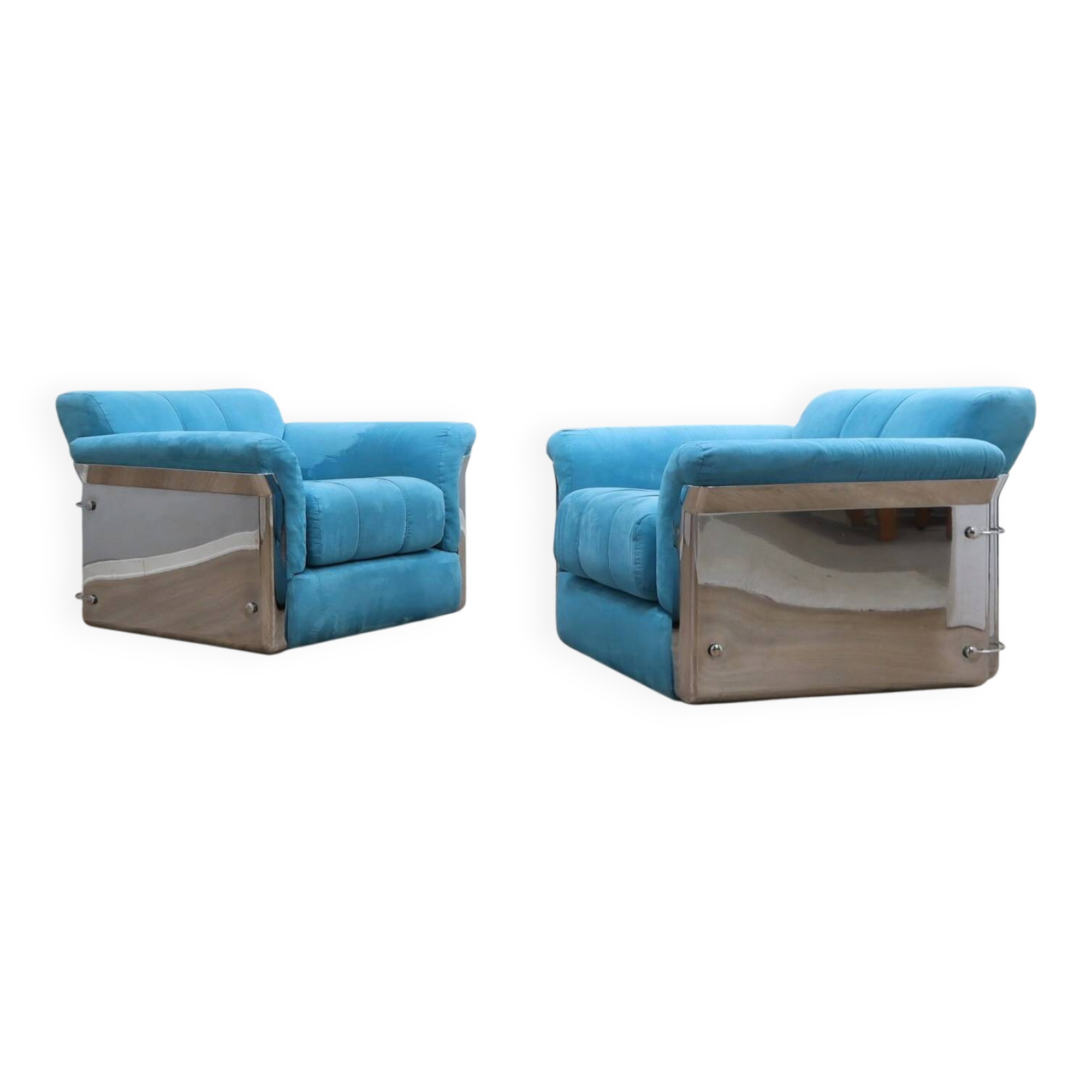 Fauteuils Larissa Saporiti des années 1970 par Vittorio Introini