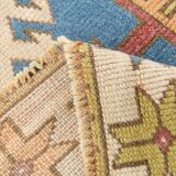 4x7 Burgundy & Beige Vintage Oushak Rug, 132x190Cm