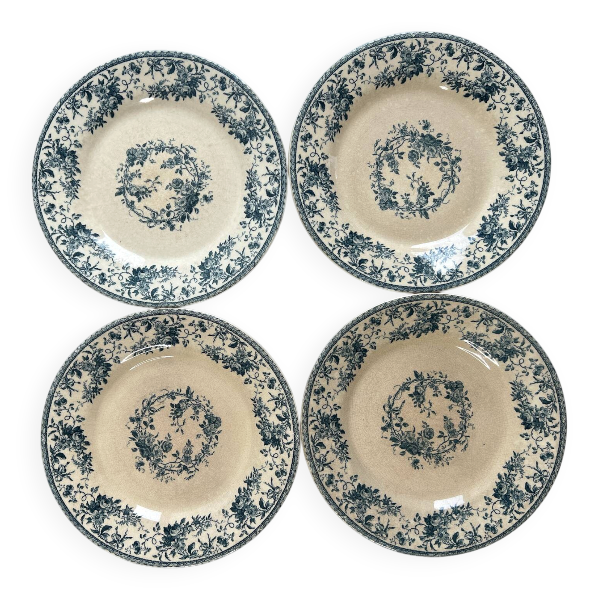 Iron earth gien 1875 — bouquet of roses collection flat plate lo