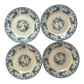 Terre de fer gien 1875 — collection bouquet de roses assiette plate lo