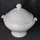 Soup bowl old white porcelain lid forming cucurbit-N°1
