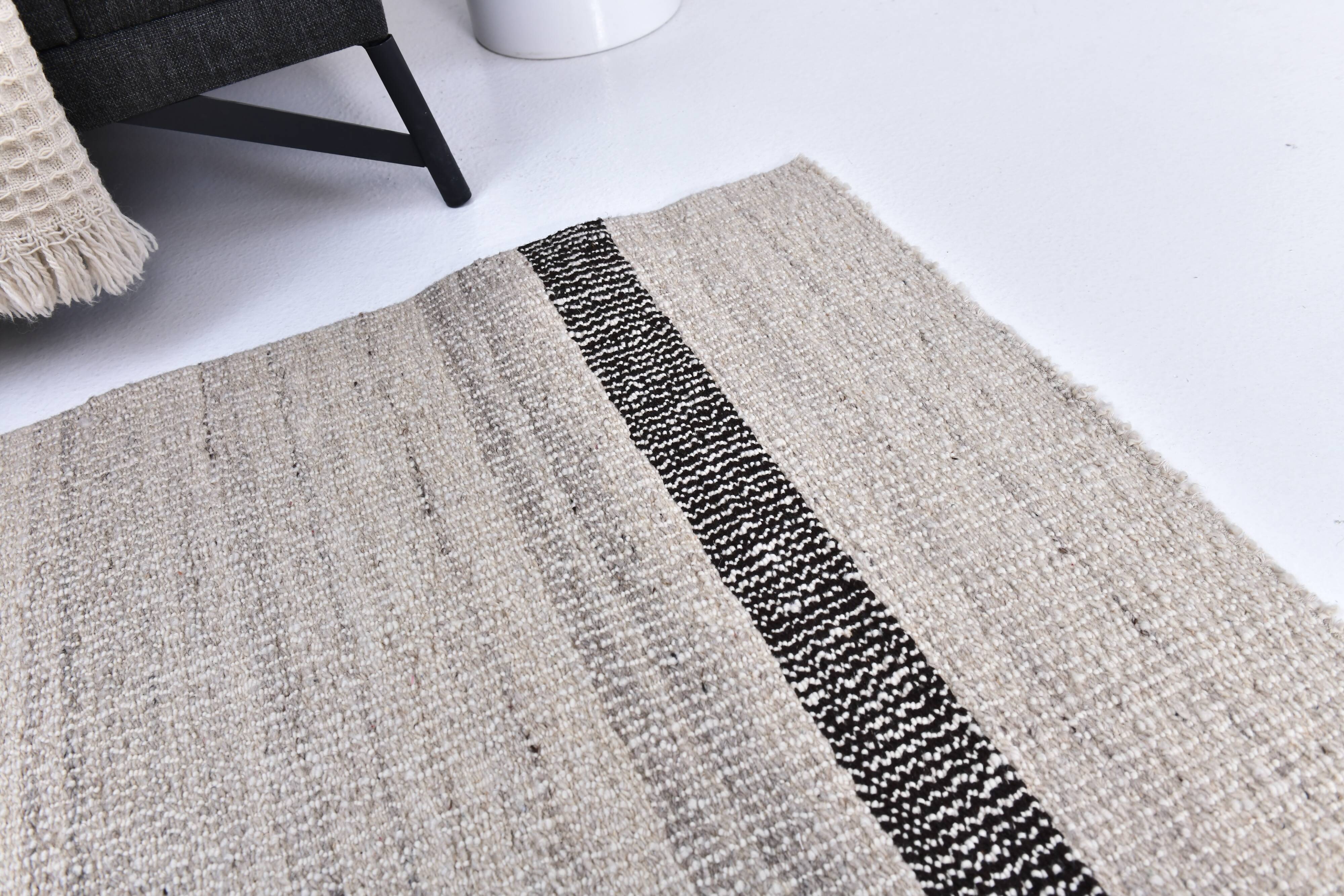 Beige black kilim rugs, runner kilim turkish, hand made wool kilim rug