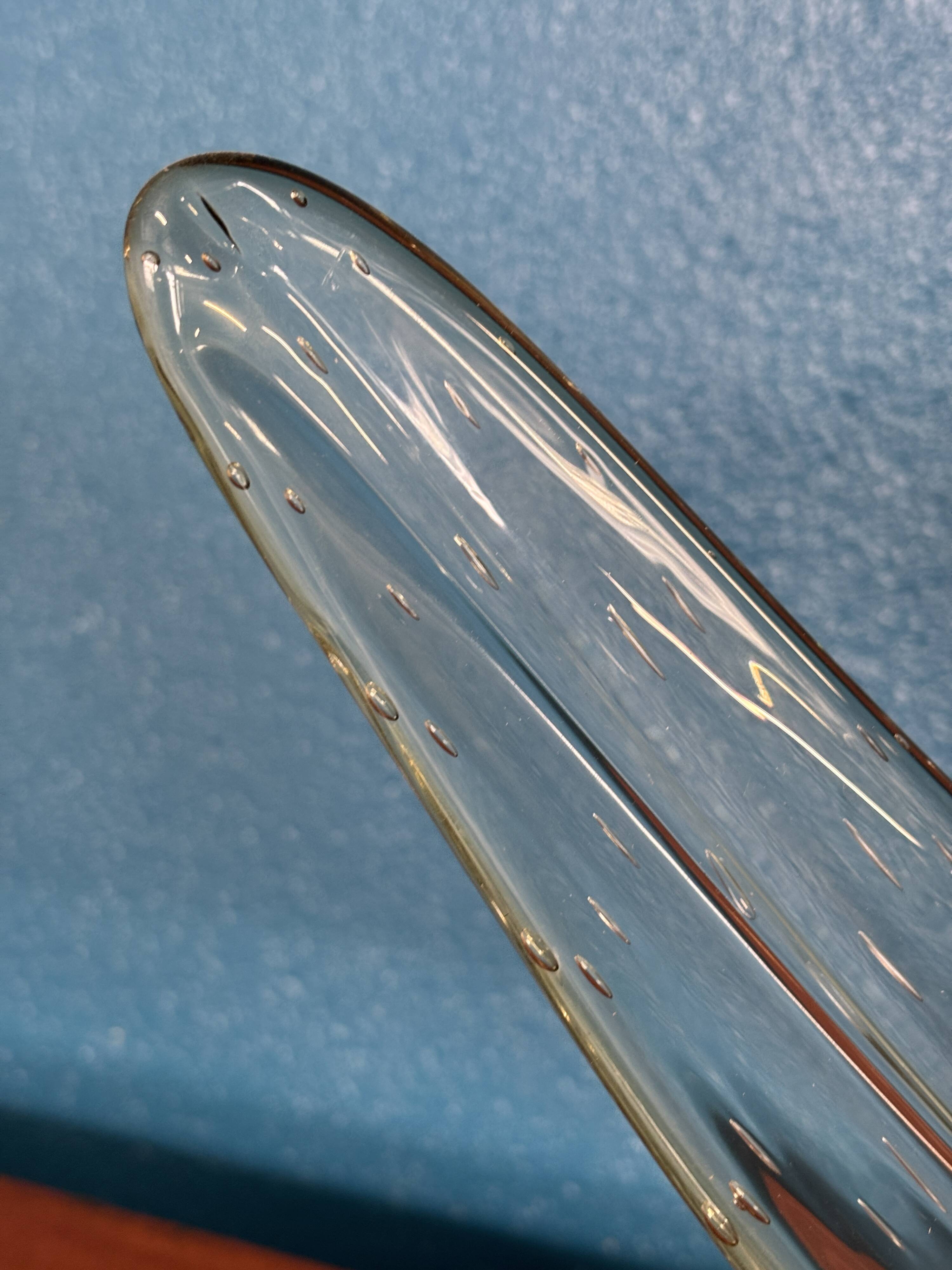 Large amber blown glass corolla bowl, Murano style