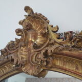 Mirror gilded plaster and stucco19th back boards in Paris 115x165cm