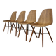 4 chaises en ABS, bois et métal
