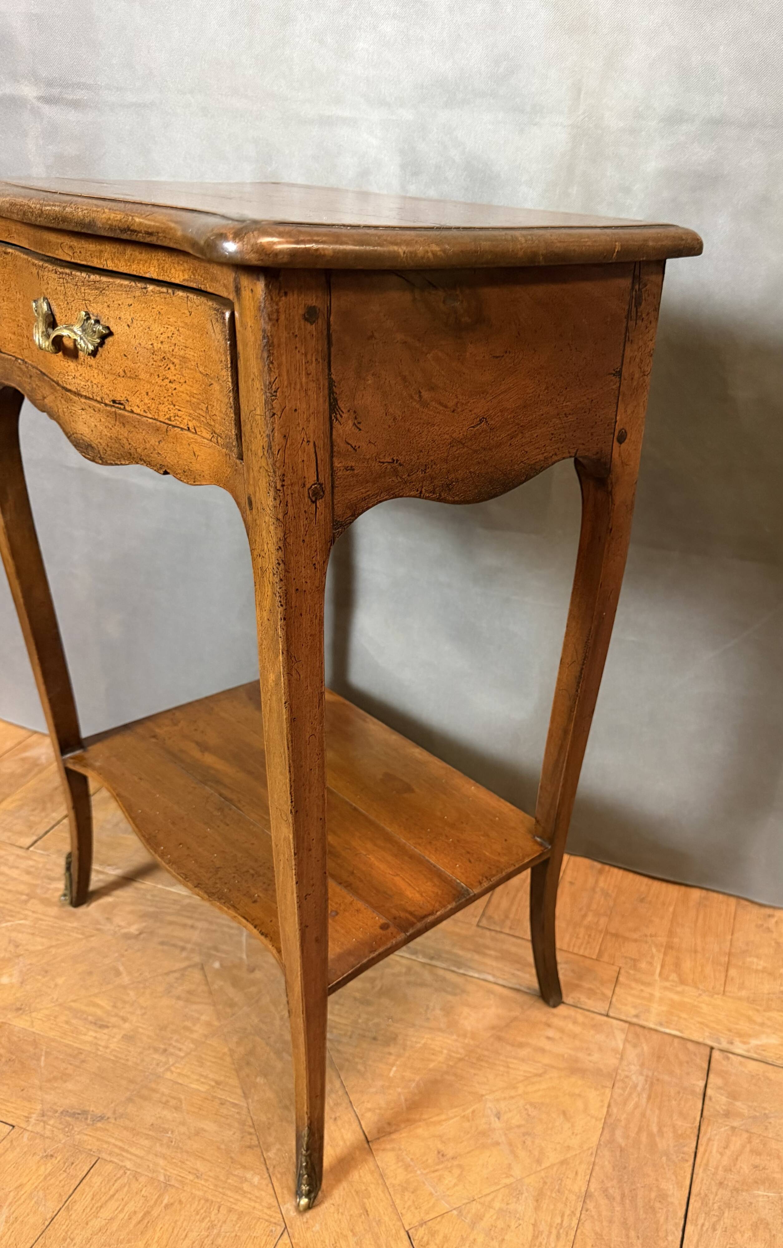 Louis XV style bedside table in cherry wood