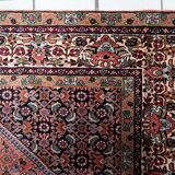 Vintage 1950s Persian Bidjar rug, geometric medallion, 135cm x 209cm