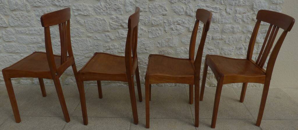 4 chaises bistrot en bois de marque stella