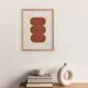 painting on paper - twist - light terracotta abstract illustration - signed eawy