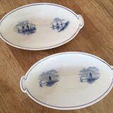 Pair of ravines, Dutch earthenware, early XX
