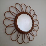 Sun vintage rattan mirror 18cm