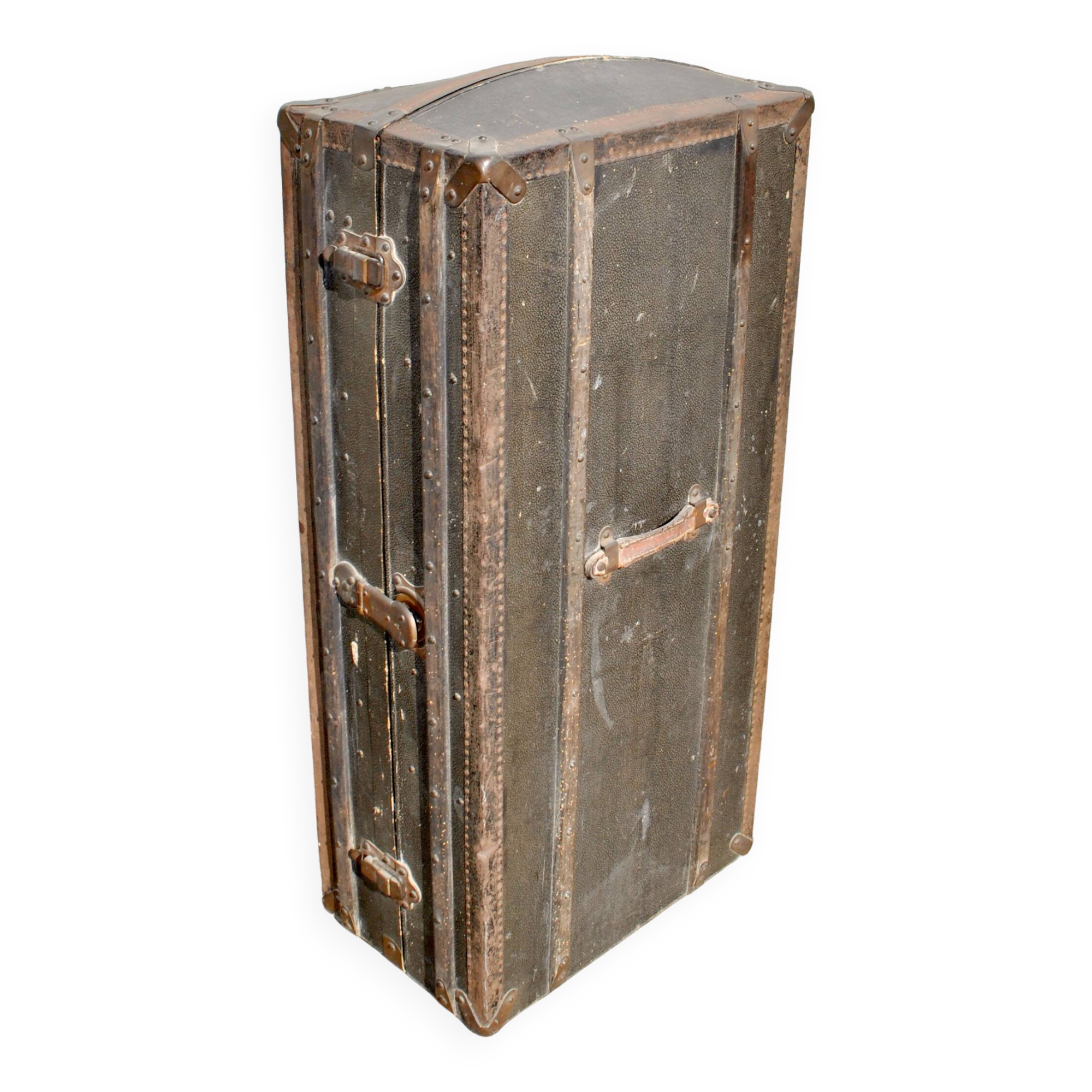 Malle cabine Wardrobe ancienne 1920 Coffre armoire Transatlantique Dressing
