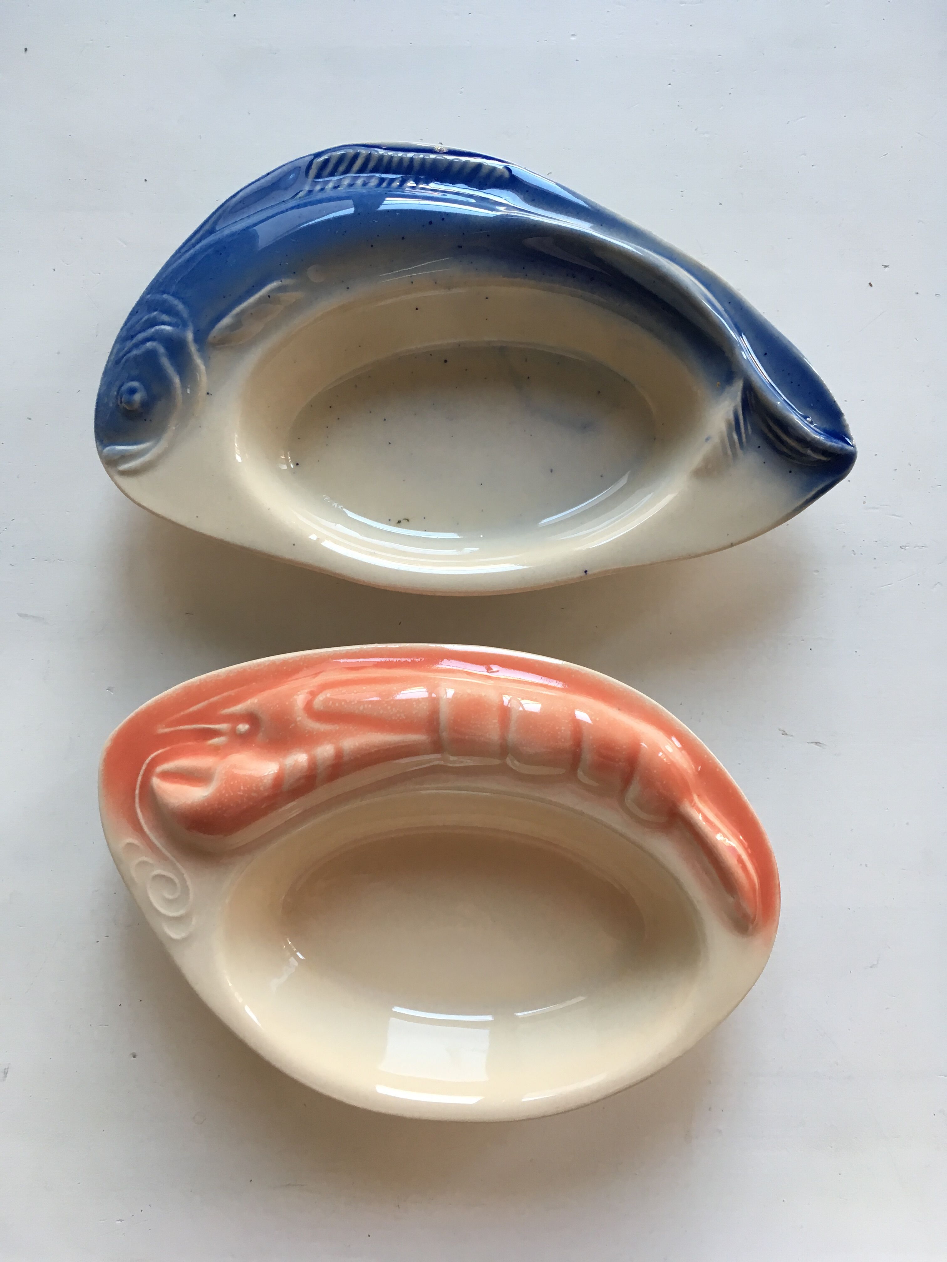 Set of 2 fish and crayfish cassolettes Charles Armand