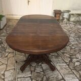 Oval table with walnut extensions Napoleon III era