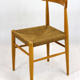 Vintage Czech straw chairs, 1960s, set of 4